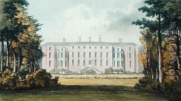 Ham House, from Ackermanns Repository of Arts, published c.1826 Oil Painting - Stockdale, Frederick Wilton Litchfield