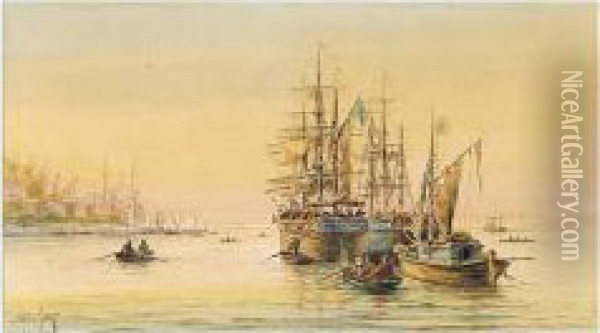 Views Of Constantinople Oil Painting - Emile Henry