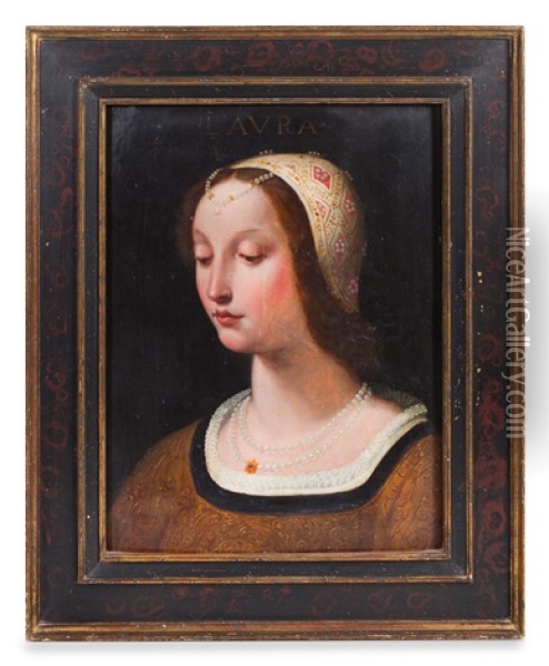Laura Oil Painting - Francesco del Rossi (Salviati)