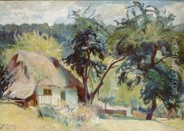 Pejzaz Z Czernej (1921) Oil Painting - Stanislaw Paciorek
