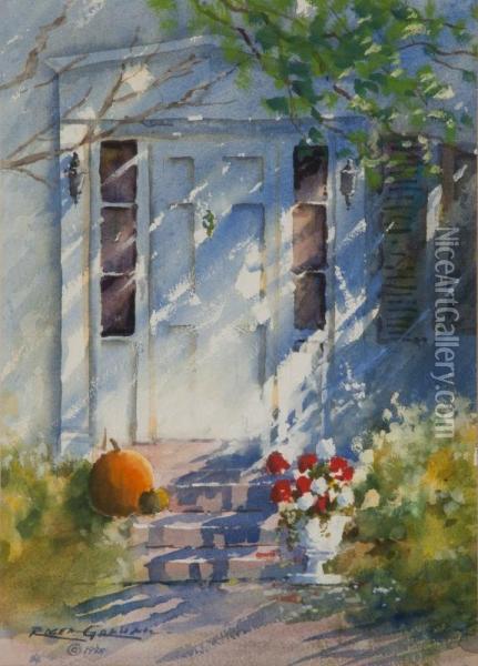 Pumpkin In Doorway Oil Painting - Robert Alexander Graham