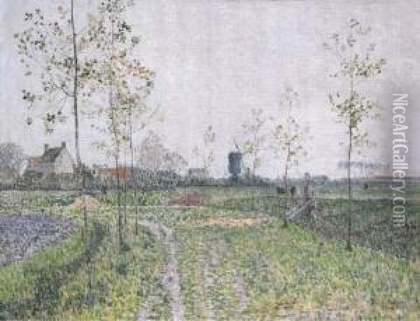 Herbstlandschaft Bei Knokke Oil Painting - Paul Baum