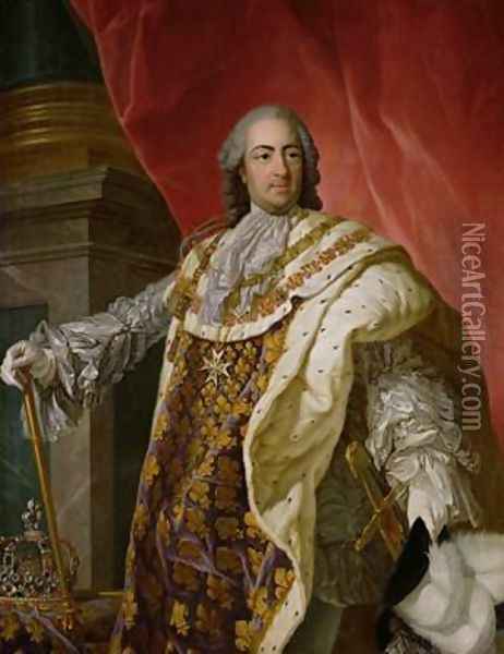 Louis XV 1710-74 Oil Painting - Louis Michel van Loo