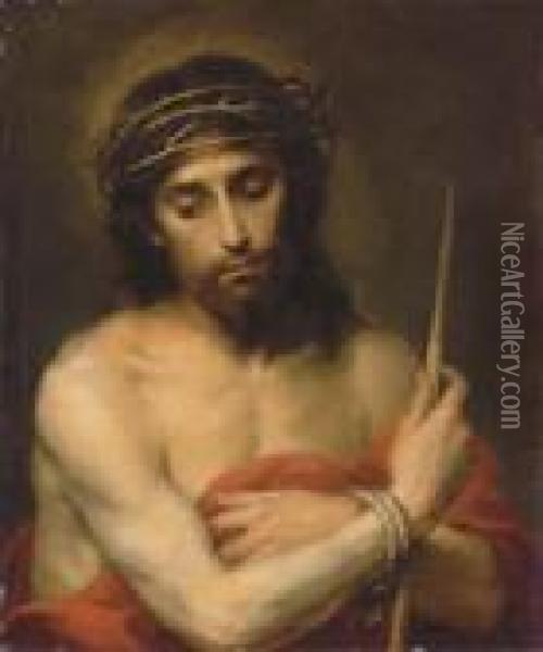 Christ The Man Of Sorrows Oil Painting - Bartolome Esteban Murillo