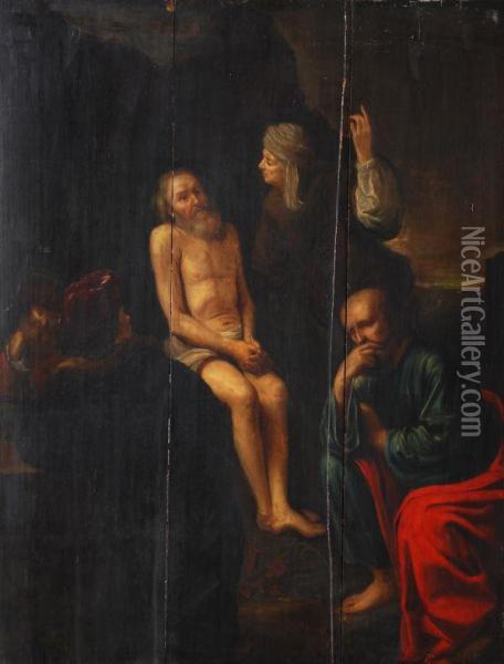 Job Derided By His Wife And Friends Forrefusing To Give Up His Faith Oil Painting - Willem De Poorter