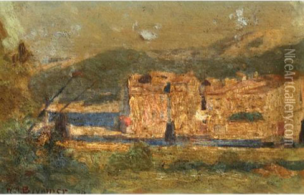 View Of The Village And Sea Oil Painting - William Brymner