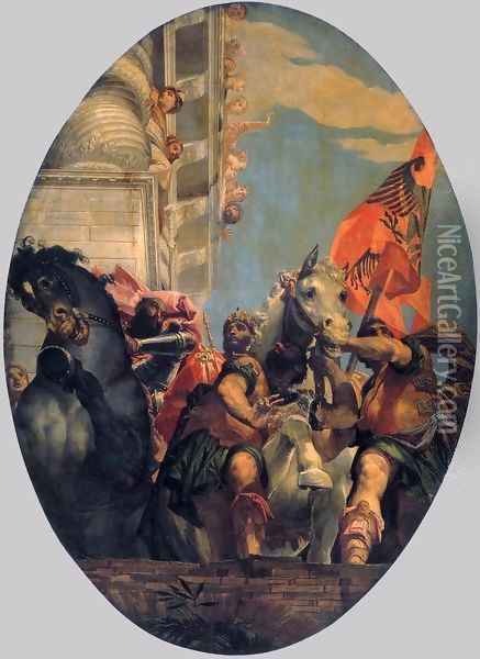 The Triumph of Mordecai 2 Oil Painting - Paolo Veronese (Caliari)