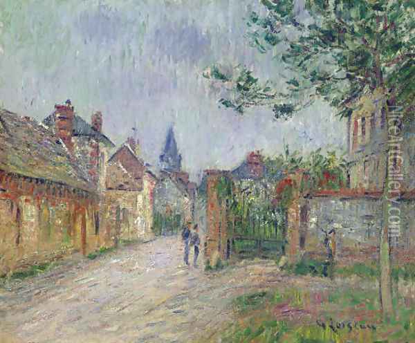 Scene de village Oil Painting - Gustave Loiseau