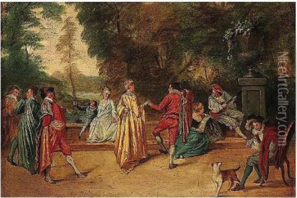 Manner Of Jean-antoine Watteau Oil Painting - Watteau, Jean Antoine
