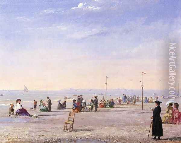 Trouville, 1869 Oil Painting - Conrad Wise Chapman
