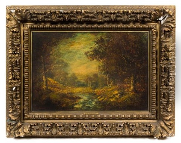 Forest Landscape Oil Painting - Hudson Mindell Kitchell