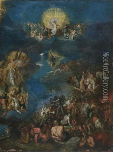 Das Jungste Gericht. Oil Painting - Frans II Francken