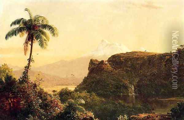 Tropical Landscape I Oil Painting - Frederic Edwin Church
