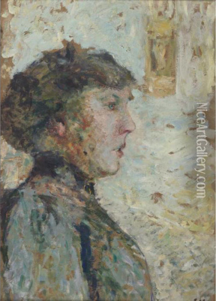 Portrait D'une Femme De Profil Oil Painting - Jean-Edouard Vuillard