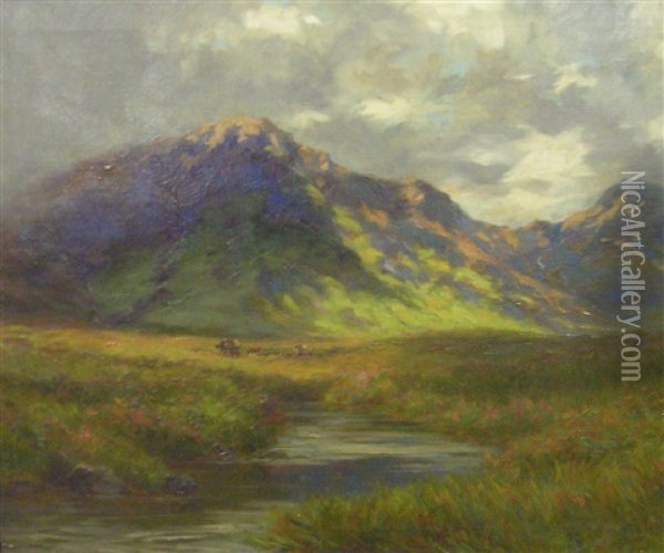 Mountain Landscape With Stream Oil Painting - Charles Macdonald Manly