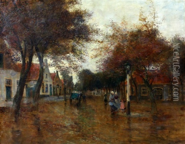 Village Hollandais Oil Painting - Paul Hermanus