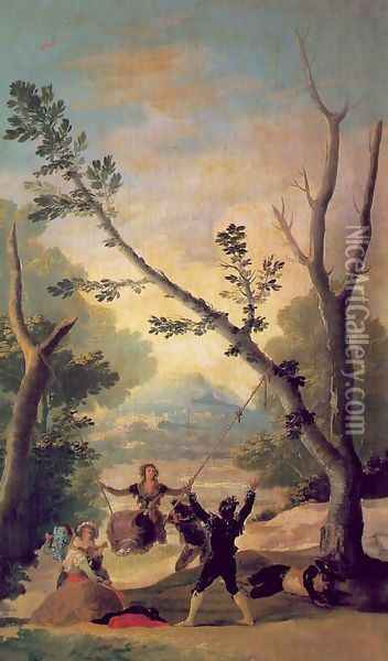 The Swing Oil Painting - Francisco De Goya y Lucientes