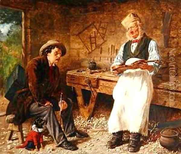 The Violin Maker Oil Painting - Edward Deanes