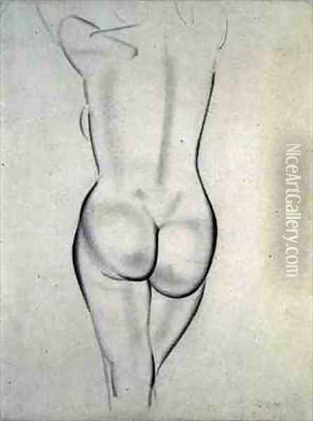 The Nude Oil Painting - Eric Gill