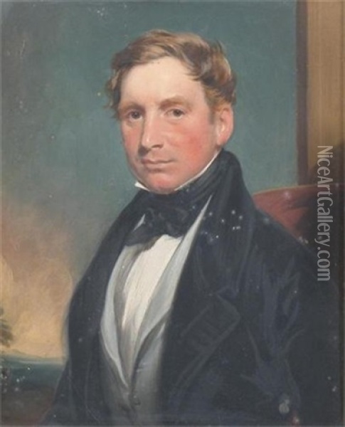 Portrait Of Rev. Richard H. Mostyn Pryce Oil Painting - James Godsell Middleton