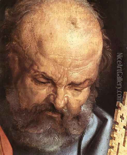 The Four Holy Men (detail) Oil Painting - Albrecht Durer