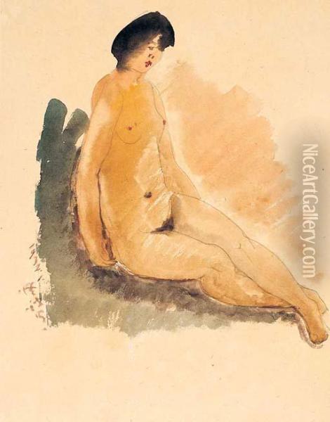 The Nude Study Oil Painting - Ch'En Ch'Eng-Po Chen Chengbo