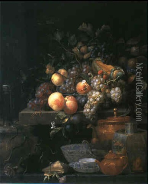 Stilleben Mit Fruchten Oil Painting - Abraham Mignon