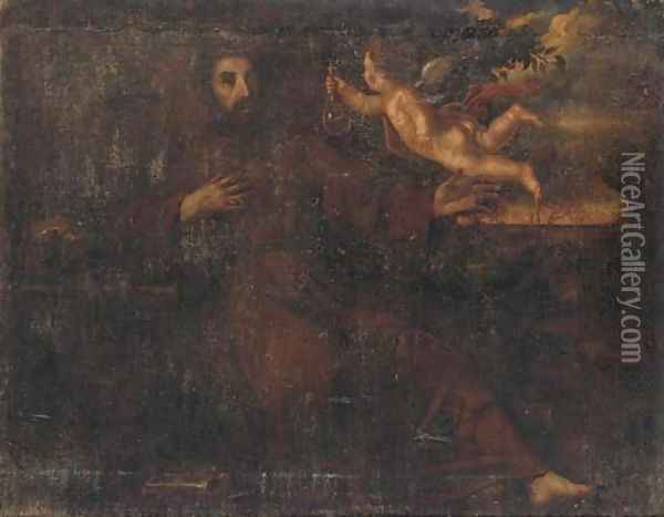Saint Francis Oil Painting - Of Francisco De Ribalta