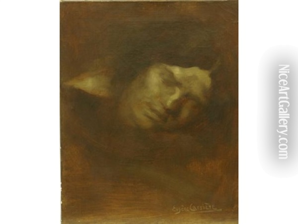 Visage Symboliste Oil Painting - Eugene Carriere