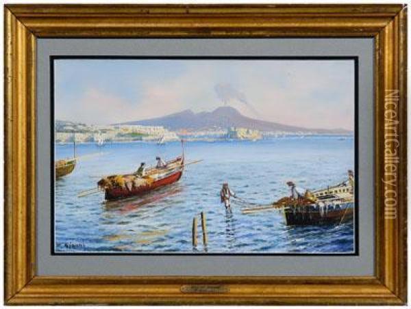 Vesuvius In The Distance Oil Painting - N. Gianni