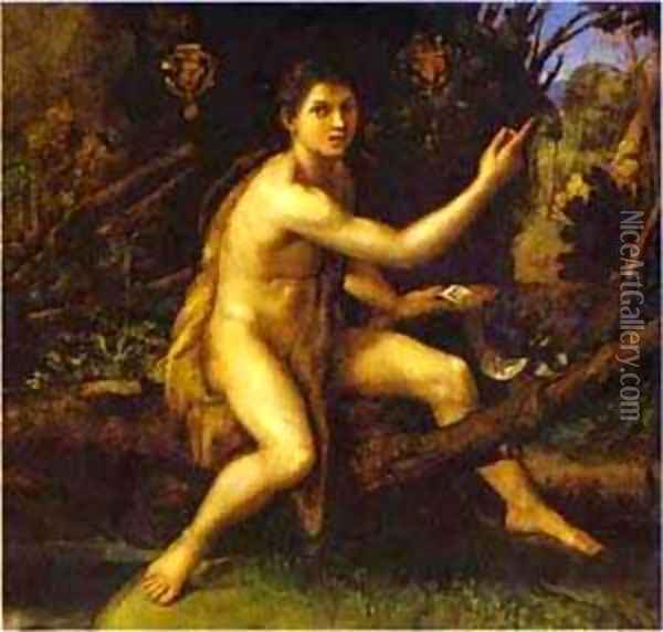St John The Baptist 1516 Oil Painting - Raphael