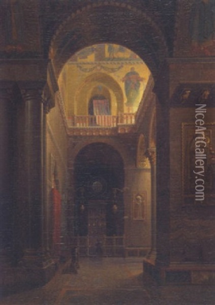 S. Marco, Venedig Oil Painting - Eduard K.F. Gerhardt