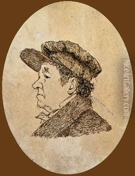 Self-Portrait Aged 78 Oil Painting - Francisco De Goya y Lucientes