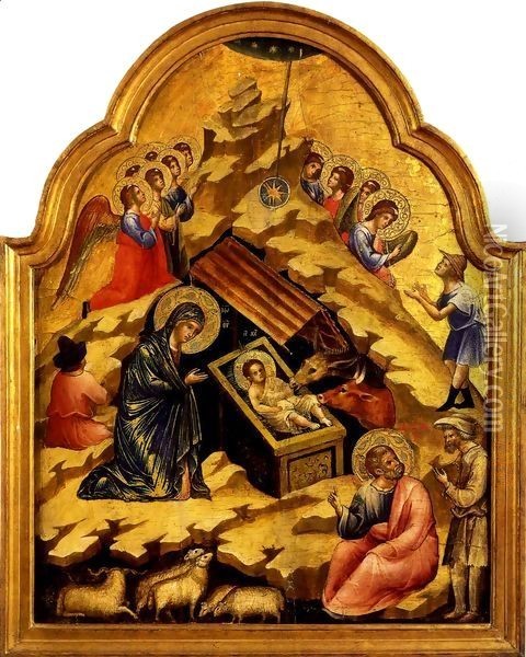 Nativity Oil Painting - Lorenzo Veneziano