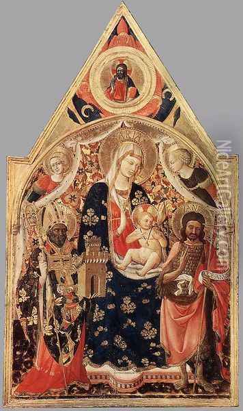 Madonna And Child With Saints 1400-50 Oil Painting - Andrea Bonaiuti da Da Firenze