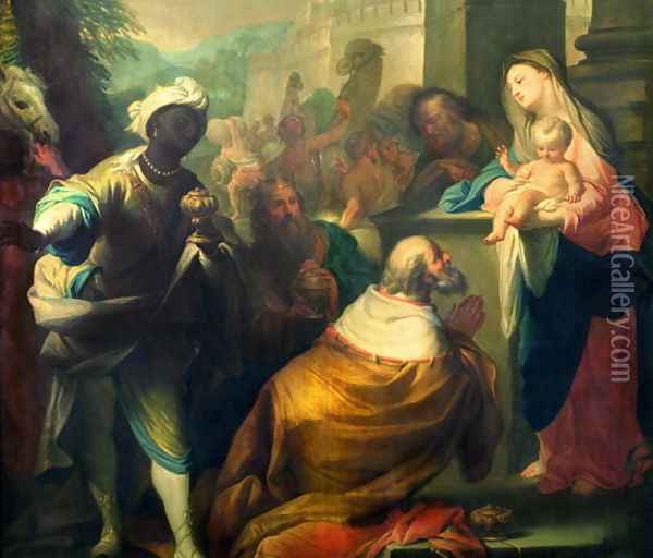 The Adoration of the Magi, c.1750 Oil Painting - Andrea Casali