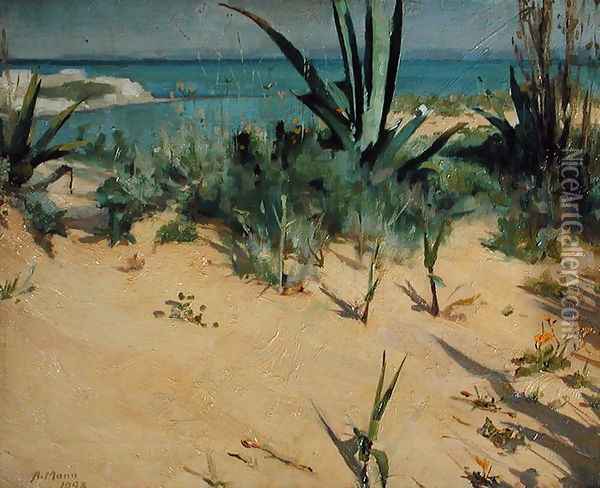 Sand Dunes, Tangier, 1892 Oil Painting - Alexander Mann