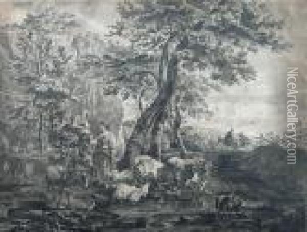 Le Retoura La Ferme Oil Painting - Nicolaes Berchem
