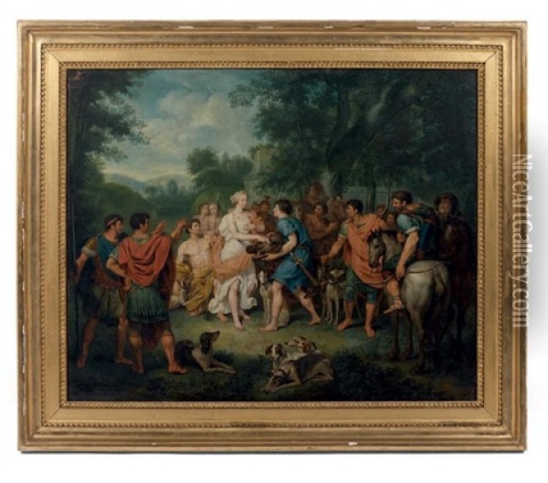 Atalante Et Meleagre Oil Painting - Louis Fabritius Dubourg