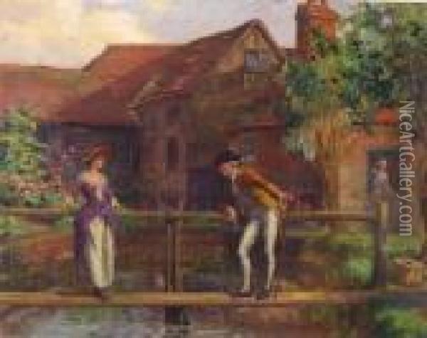 Bolham Mill Oil Painting - William Hounsom Byles