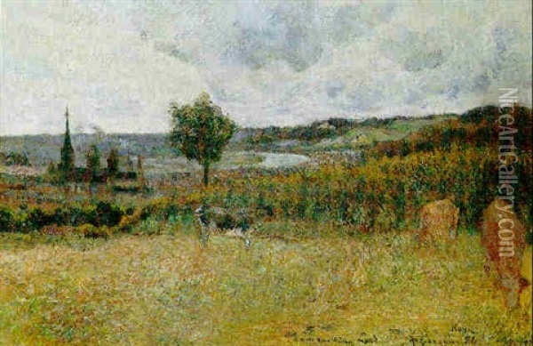 Environs De Rouen Oil Painting - Paul Gauguin