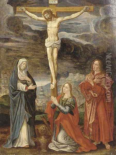 The Crucifixion 3 Oil Painting - Flemish School
