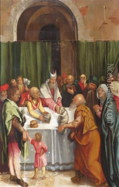 The Rejection Of Joachim's Offering Oil Painting - Albrecht Duerer