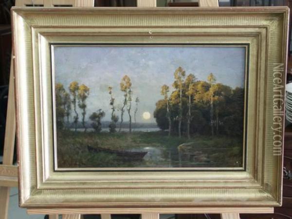 Clair De Lune Oil Painting - Henri Laurent Mouren