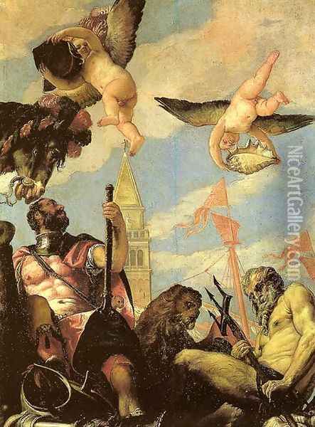 Mars and Neptune Oil Painting - Paolo Veronese (Caliari)
