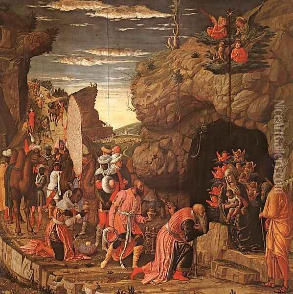 Adoration of the Magi Oil Painting - Andrea Mantegna