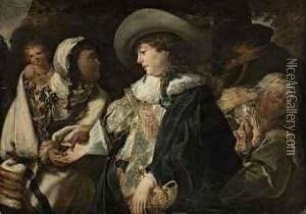 The Fortune Teller Oil Painting - Jan Cossiers