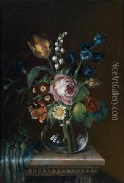 Nature Morte Floreali In Vasi Oil Painting - Elisabetha Spohrer