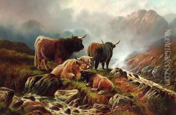 'Mist' at Glen Maun, Perthshire Oil Painting - William Perring Hollyer
