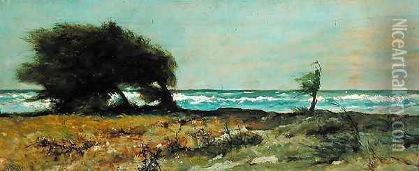 The South-West Wind Oil Painting - Giovanni Fattori